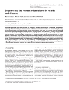 Sequencing the human microbiome in health and disease