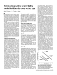 Estimating saline water table contributions to crop water use