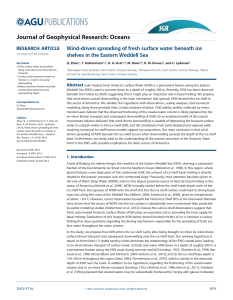 Winddriven spreading of fresh surface water beneath ice shelves in