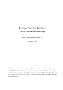 Do Mutual Funds Time the Market? Evidence from