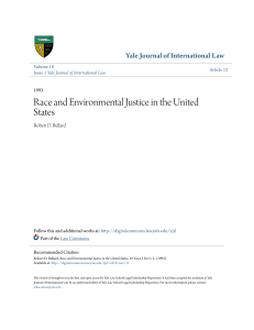 Race and Environmental Justice in the United States