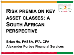 risk premia on key asset classes: a south african perspective