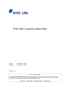 Corporate Actions Policy 5.0