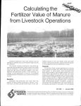 Fertilizer Value of Manure from Livestock Operations