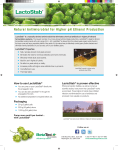 LactoStab ® – Natural Antimicrobial for Higher pH Ethanol Production