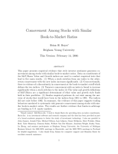 Comovement Among Stocks with Similar Book-to