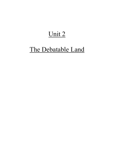 Unit 2 The Debatable Land