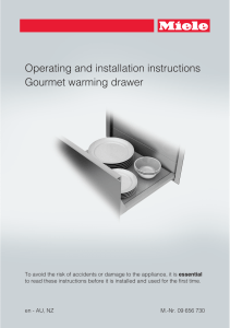 Operating and installation instructions Gourmet warming