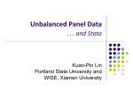Unbalanced Panel Data … and Stata - Pdx