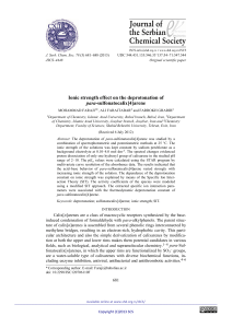 Ionic strength effect on the deprotonation of para