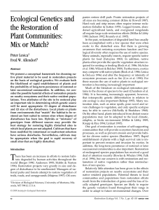 Ecological Genetics and the Restoration of Plant Communities