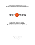 Active Labour Market Interventions: The Youth Employment Strategy