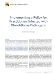 Implementing a Policy for Practitioners Infected with Blood