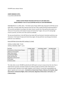 COUNTRY press release: Russia UNDER EMBARGO UNTIL: 2