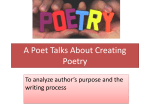 A Poet Talks About Creating Poetry