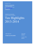 Tax Highlights 2013-2014