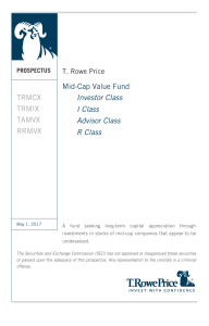 TRMCX TRMIX TAMVX RRMVX Mid-Cap Value Fund Investor Class