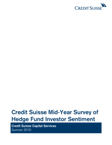 Credit Suisse Mid-Year Survey of Hedge Fund Investor Sentiment