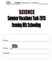 hifz schooling science summer task 8th