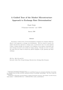 A Guided Tour of the Market Microstructure Approach to