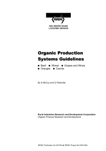 Organic Production Systems Guidelines