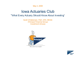 Investment Actuary - Iowa Actuaries Club