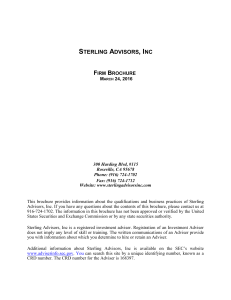 sterling advisors, inc firm brochure