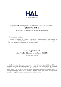 Superconductivity in a synthetic organic conductor (TMTSF)2PF 6