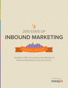 2013 State of Inbound Marketing Report