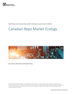 Canadian Repo Market Ecology