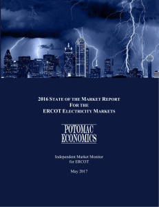2016 STATE OF THE MARKET REPORT FOR