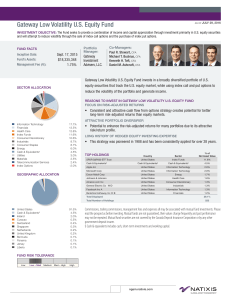 Gateway Low Volatility US Equity Fund