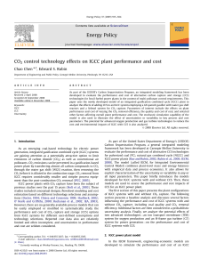 CO2 control technology effects on IGCC plant performance and cost