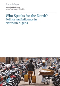 Who Speaks for the North? Politics and Influence in Northern Nigeria