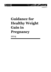 Guidance for Healthy Weight Gain in Pregnancy