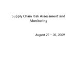 Supply Chain Risk Quantification and Measurement