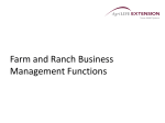 Farm and Ranch Business Management Functions