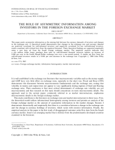 The role of asymmetric information among investors in