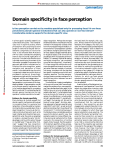 Domain specificity in face perception