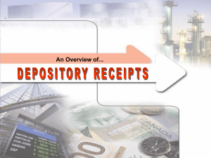 What is a Depository Receipt…?