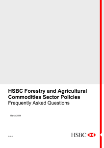 HSBC Forestry and Agricultural Commodities Sector Policies
