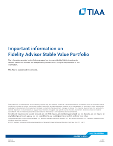 Important information on Fidelity Advisor Stable Value Portfolio