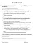 Absence Excuse Form - Rochester School District