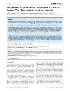 Fluctuations at a Low Mean Temperature Accelerate Dengue Virus