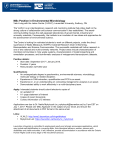 MSc Position in Environmental Microbiology