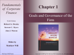 Chapter 1: Goals and Governance of the Firm