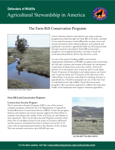 conservation in the farm bill