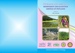 BIODIVERSITY AND ECOSYSTEM SERVICES OF WETLANDS