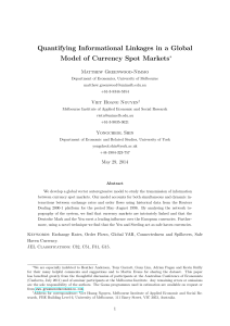 Quantifying Informational Linkages in a Global Model of Currency