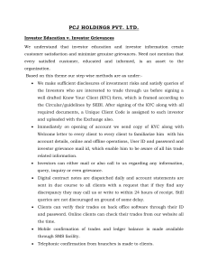 Investor Grievance Handling Mechanism